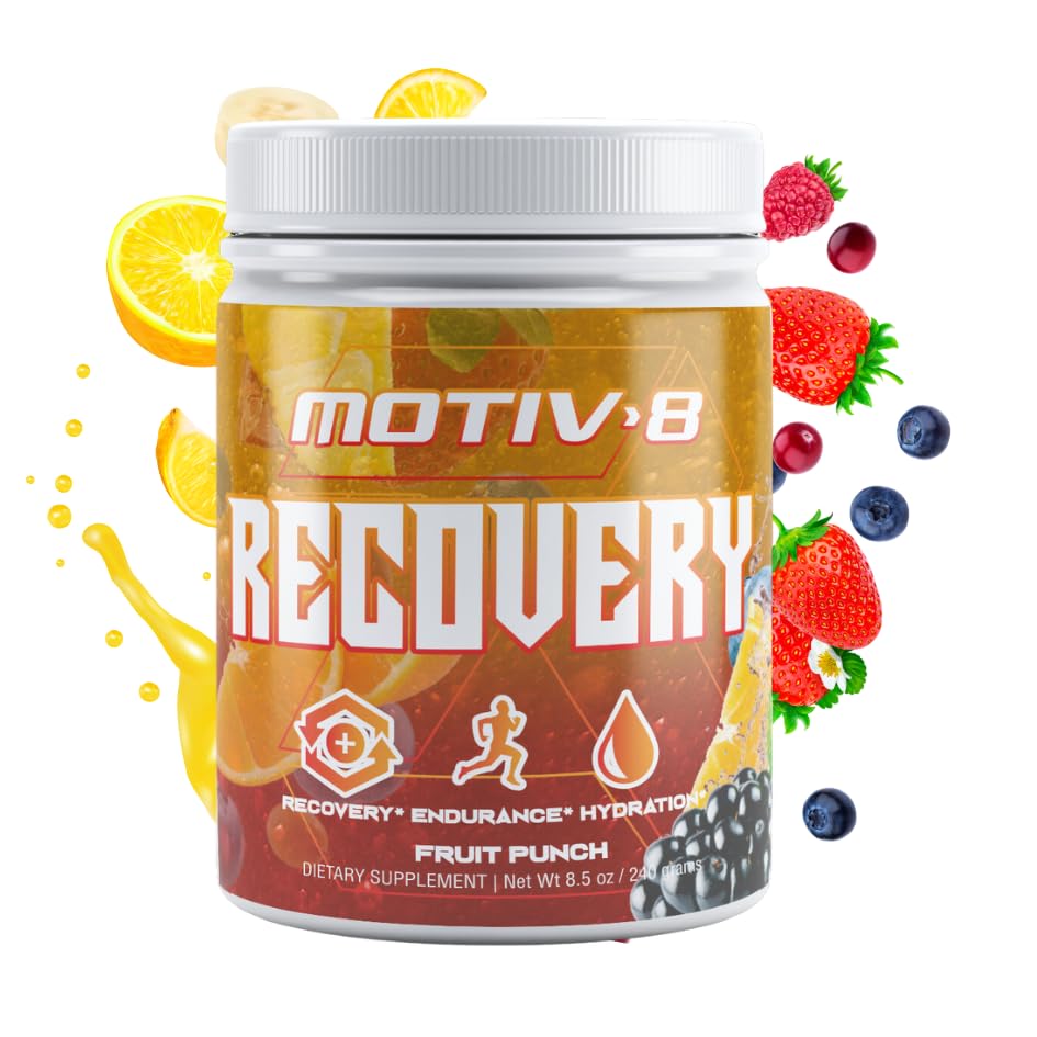 Motiv-8 Recovery Hydration and Recovery, Electrolyte Recovery Drink, Verhoogde Duurzaamheid, Verbetert Herstel, Suikervrije (60 Servers, Fruit Punch)