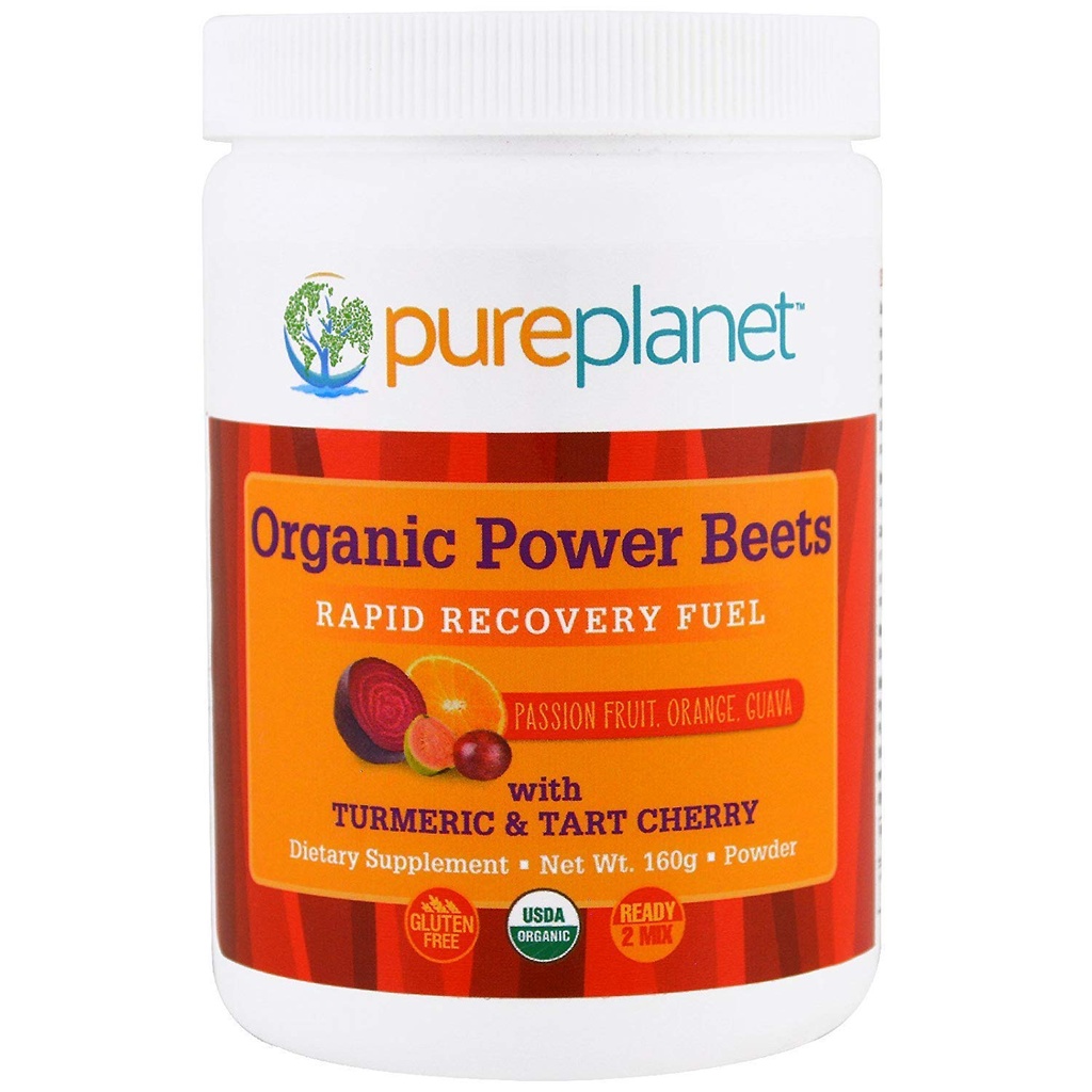 Pure Planet Biologische Power Beets Snelle Herstel Brandstof Passie Fruit Oranje Guava 160 g