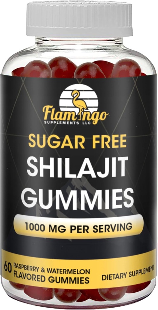 Suikervrij Shilajit Gummies (1000mg Serving)- Natuurlijke Himalaya Biologische Fulvic Acid Shilajit Supplement voor mannen en vrouwen -60 Gummy Kauwen