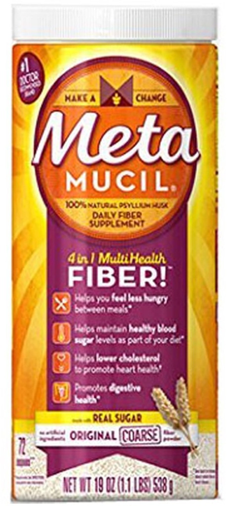 Metamucil Coarse Original Texture Unflavored Fiber 19 ounces