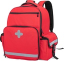 CURMIO Emergency Medical Rugzak Leeg, Eerste Reager EMT Bag voor EMS, Camping, Wandelen, Thuis Gezondheid, Veldreizen, Rood (Alleen Bag, Gepatenteerd Ontwerp)
