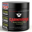 Premium Hydration Powder for Carnivore Diet - Balanced Electrolyte Support, Zero Carb, Keto Friendly - Supplement for Optimal Energy & Recovery - 90 Servers (Unflavored)