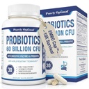 Purely Optimal Probiotics for Digestive Health, 60 Billion CFU – Delayed-Release with Digestive Enzymes & Organic Prebiotics – Bloating, Immune & Energy Support, 30 Caps