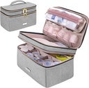 Medicijn Berging Bag Pill Fles Organizer met Portable Small Pouch Travel Medicijn Fles Organizer voor Noodhulp Home EHBO Box Kit (Gray)