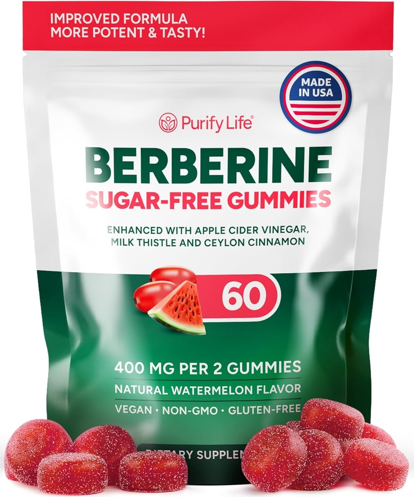 Keto Berberine Complex Gummies (Sugar-Free) w Ceylon Cinnamon, Milk Thistle, ACV [AMPK Metabolic Activator] Berberine Supplement for Metabolism, Gut Health, Fasting, Natural Energy - 3rd Party Tested