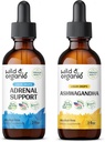 Wild & Organic Adrenal Support Tinctuur 2 fl oz & Ashwagandha Tinctuur 2 fl oz