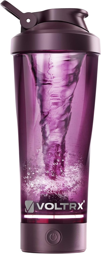 Bouteille de shaker électrique VOLTRX Premium, faite avec du tritan - BPA Free - 24 oz Vortex Portable Mixer C/USB C tasses de shaker rechargeables pour les shakes protéiques
