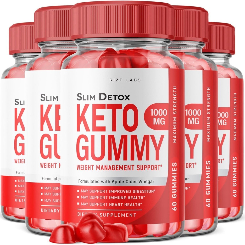rize labs - Slim Detox Keto ACV Gummies for Advanced Weight Loss with Apple Cider Vinegar, Supplement Helps in Reducing Belly Fat, for Extra Strength (300 Gummies)