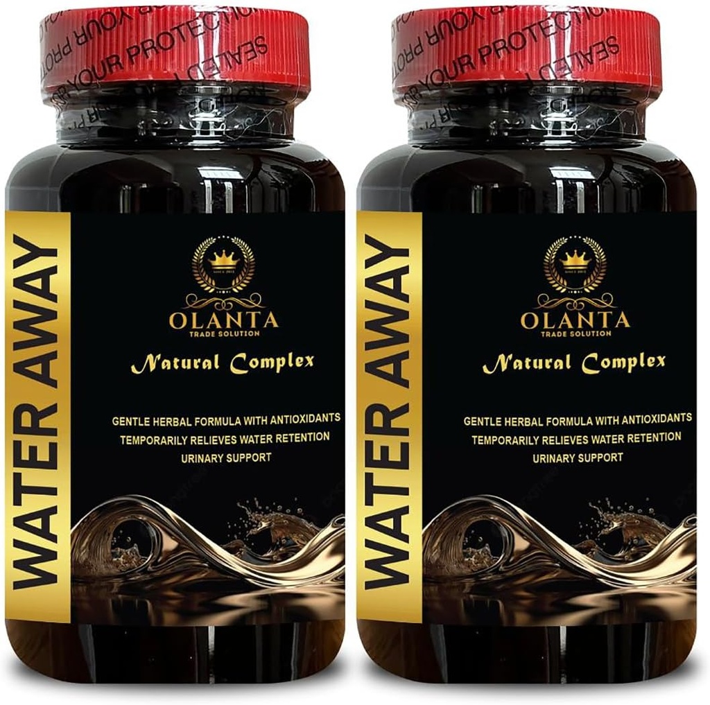 Water weg pillen - Natural Water Supplement, Waterretentie en Flushing, Aids, Diuretische formule, Verminder overtollig water - 2 flessen 120 capsules
