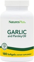 Natures Plus Knoflook en Peterselie - Natuurlijk bevordert gezonde cholesterol en bloeddrukniveaus - 180 Softgels (180 porties)