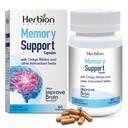 HERBION Naturals Geheugen Ondersteuning Capsules, helpt verbeteren Hersenfunctie & Absent Mindedness, Handhaaft gezonde Mood Niveaus met Ginkgo Biloba, voor volwassenen, 60 Graaf, Pack van 1