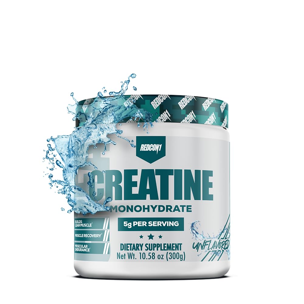 REDCON1 Creatine Monohydraat - Keto Friendly + Vegan Pre & Post Workout Supplement - Creatine Powder to Support Recovery & Athletic Performance (60 Servers)