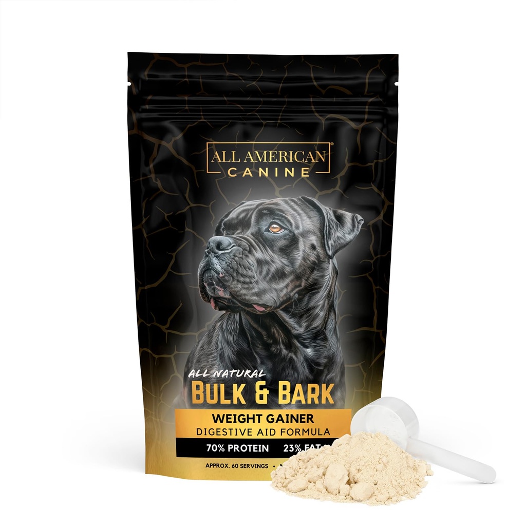 Hondengewicht Gainer + Digestive Aid Formula, Natural Health Supplement Food Topper, gewichtstoename supplementen voor honden, & hond spier Builder - 60 porties