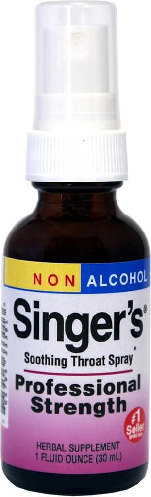 Herbs Etc. Singer Saving Grace Professional Strength Non-Alcohol Spray - Support à base de plantes pour la gorge apaisante - Spray pour le confort de la gorge avec Yerba Mansa & Licorice - 1 fl oz (environ 75 portions)