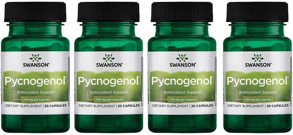 Swanson Pycnogenol 100 Milligrammen 30 Capsules 4 Verpakking
