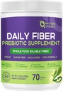 Daily Fiber Supplement - Soluble Prebiotic Fiber Powder for Gut Health, Whole Food High Fiber for Digestive Health & Regularity, Unflavored Clear Mixing Powder, Gluten & Sugar Free, Keto - 70 Servings