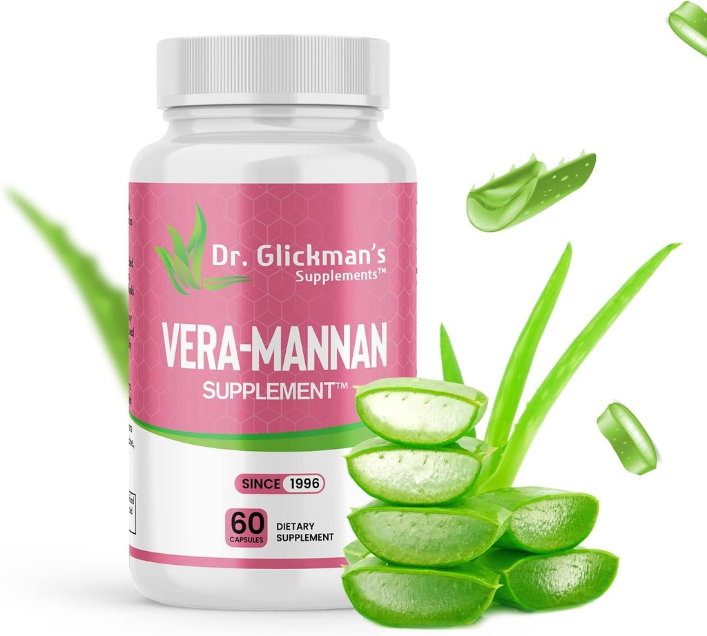 Vera-mannan Aloe Vera Supplement, 1 Bottle, 60 Capsules