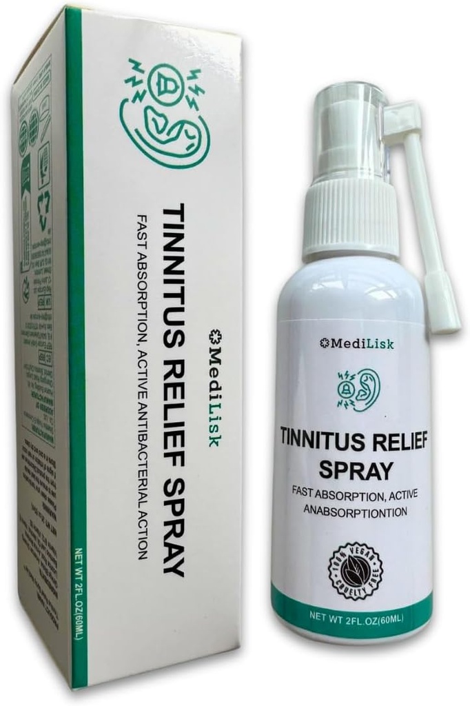 Medilisk Tinnitus Relief Spray Ondersteunt Tinnitus Relief for Ringing Ears 