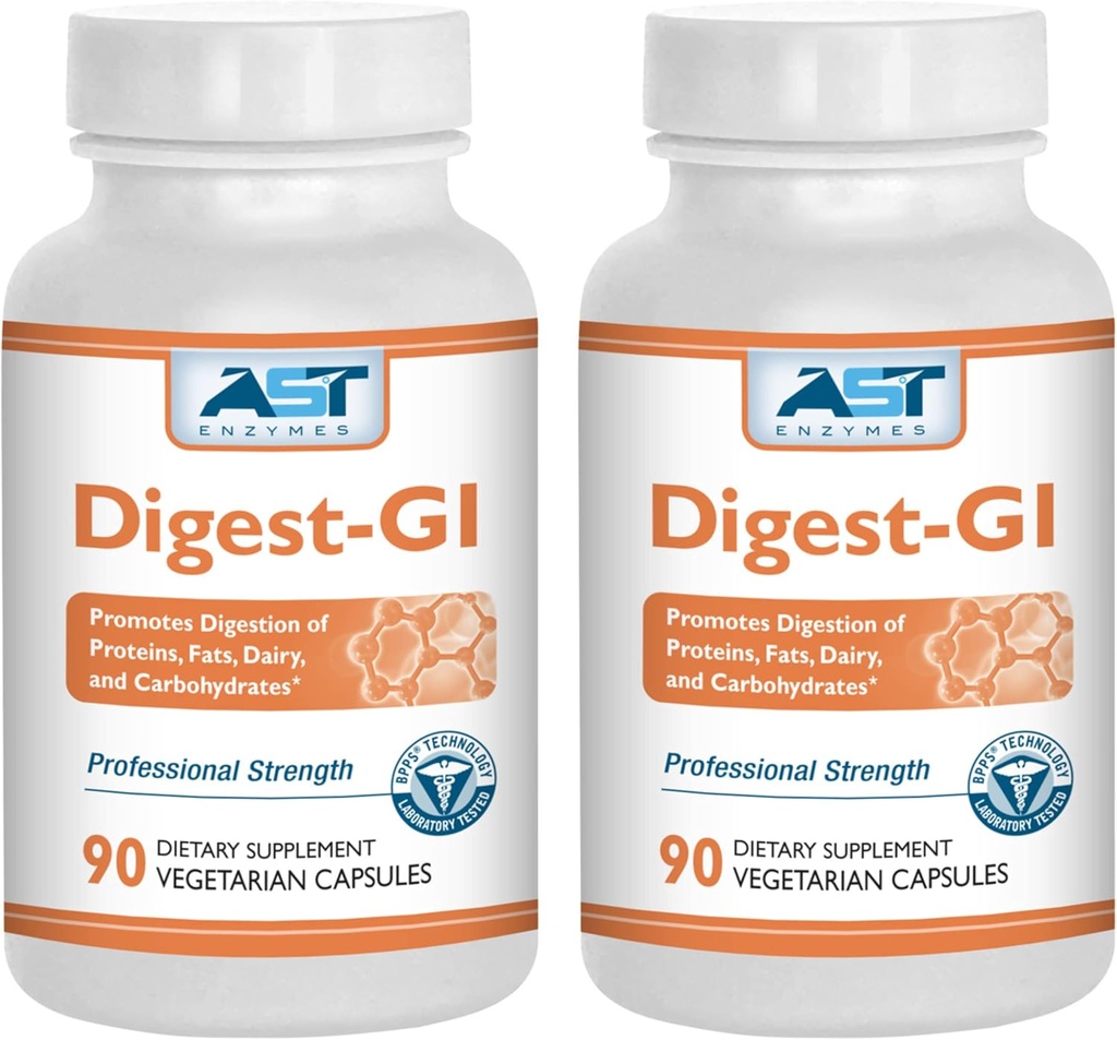 Digest-GI Digestieve Enzyme - (90 x 2) Vegetarische Capsules-Vertering en opgeblazenheid Verlichting voor vrouwen en mannen