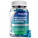 Kalium Magnesium Gummies, Hoge Absorptie Kalium Citrate 99mg Magnesium Citrate 180mg, Kauwbare Gummy Supplementen voor Leg Cramps & Muscle, 60 Tellen
