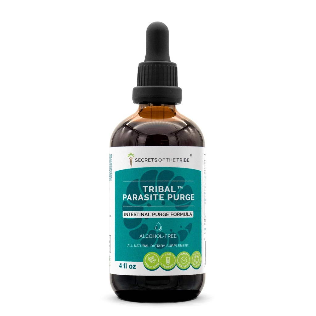 Geheimen van de stam Stam Parasiet Alcoholvrije Extract, High-Potency Kruidendruppels, Tinctuur Gemaakt van Cranberry, Knoflook, Zwarte Walnoot, OSHA, Wormwood, Pompoen. Intestinale zuivering Formule 4 oz