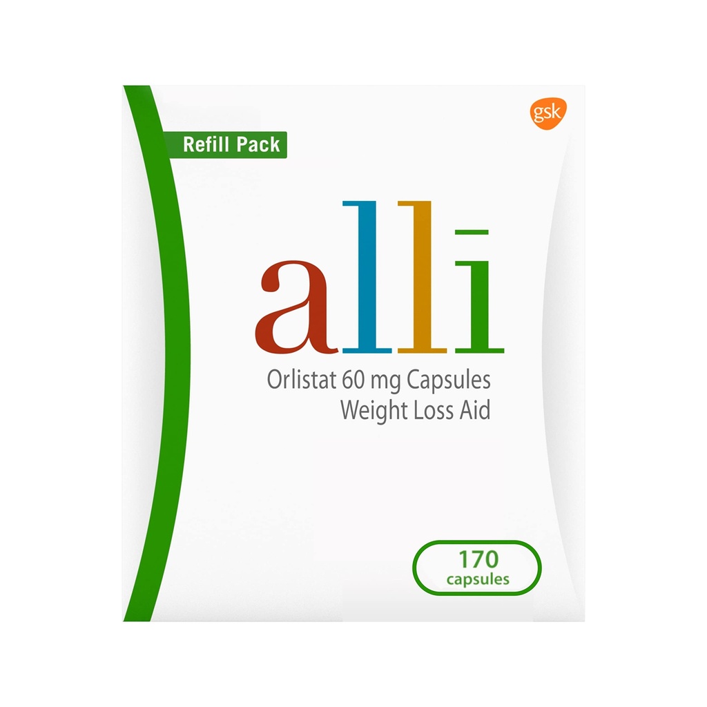 alli dieet gewichtsverlies supplement pillen, Orlistat 60mg capsules, 170 Tellen