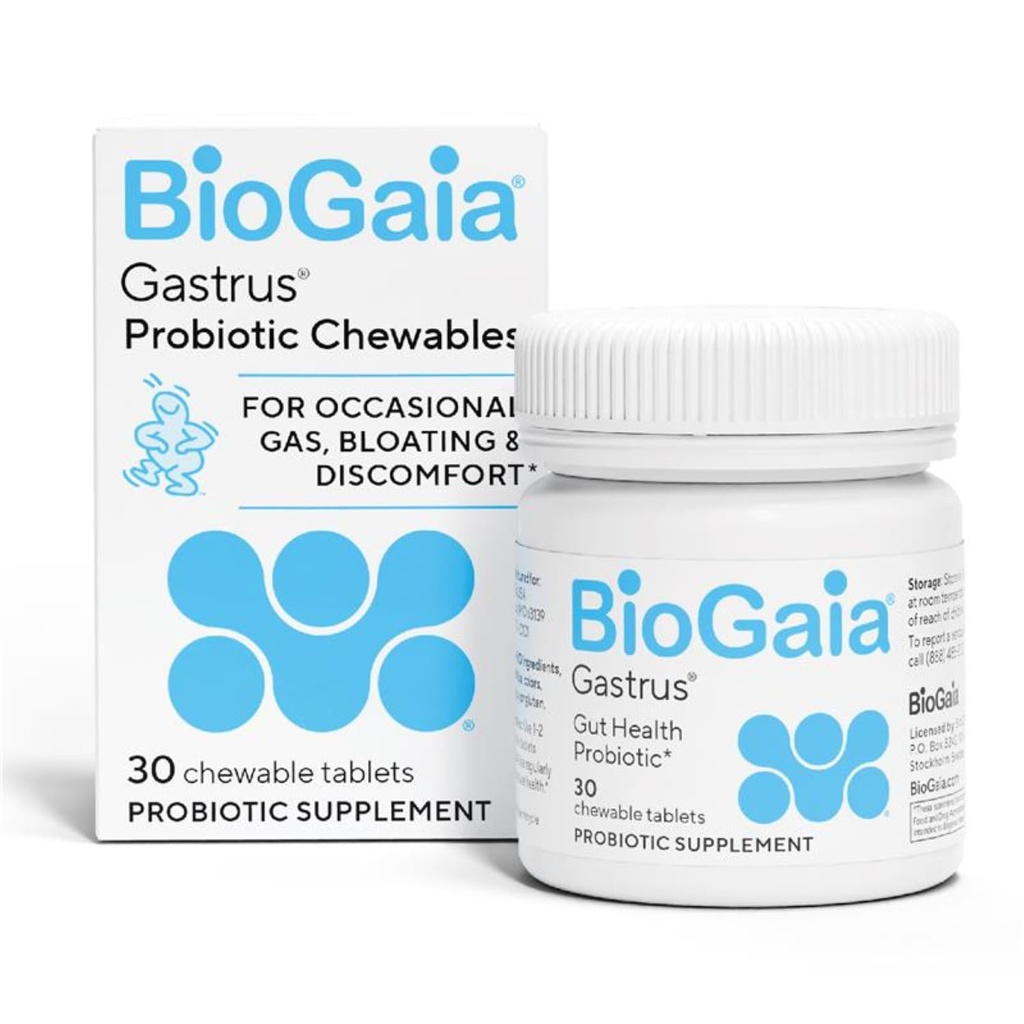 BioGaia Gastrus Gut Health Probiotic (en anglais seulement) Eases Abdominal Discomfort, Gas & Bloating (en anglais seulement) Promote la régularité et un Gut sain (en anglais seulement) Contribue à un microbiome équilibré (en anglais seulement) Soutenu par 30 ans de recherche