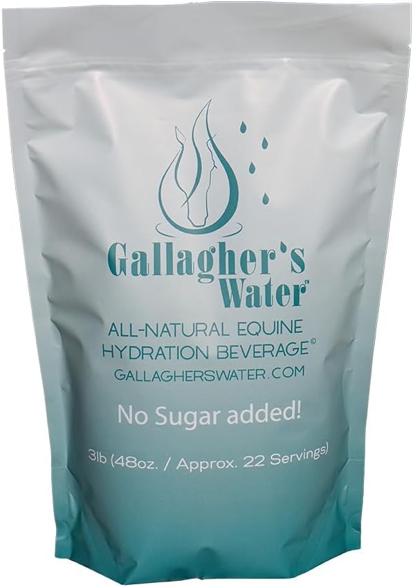 GALLAGHER'S WATER All-Natural Equine Hydration Drank, Natuurlijke Smaak Enhancement Powder Mix met Electrolytes en Trace Minerals Ontworpen om paarden aan te moedigen om water te drinken, geen suiker toegevoegd!
