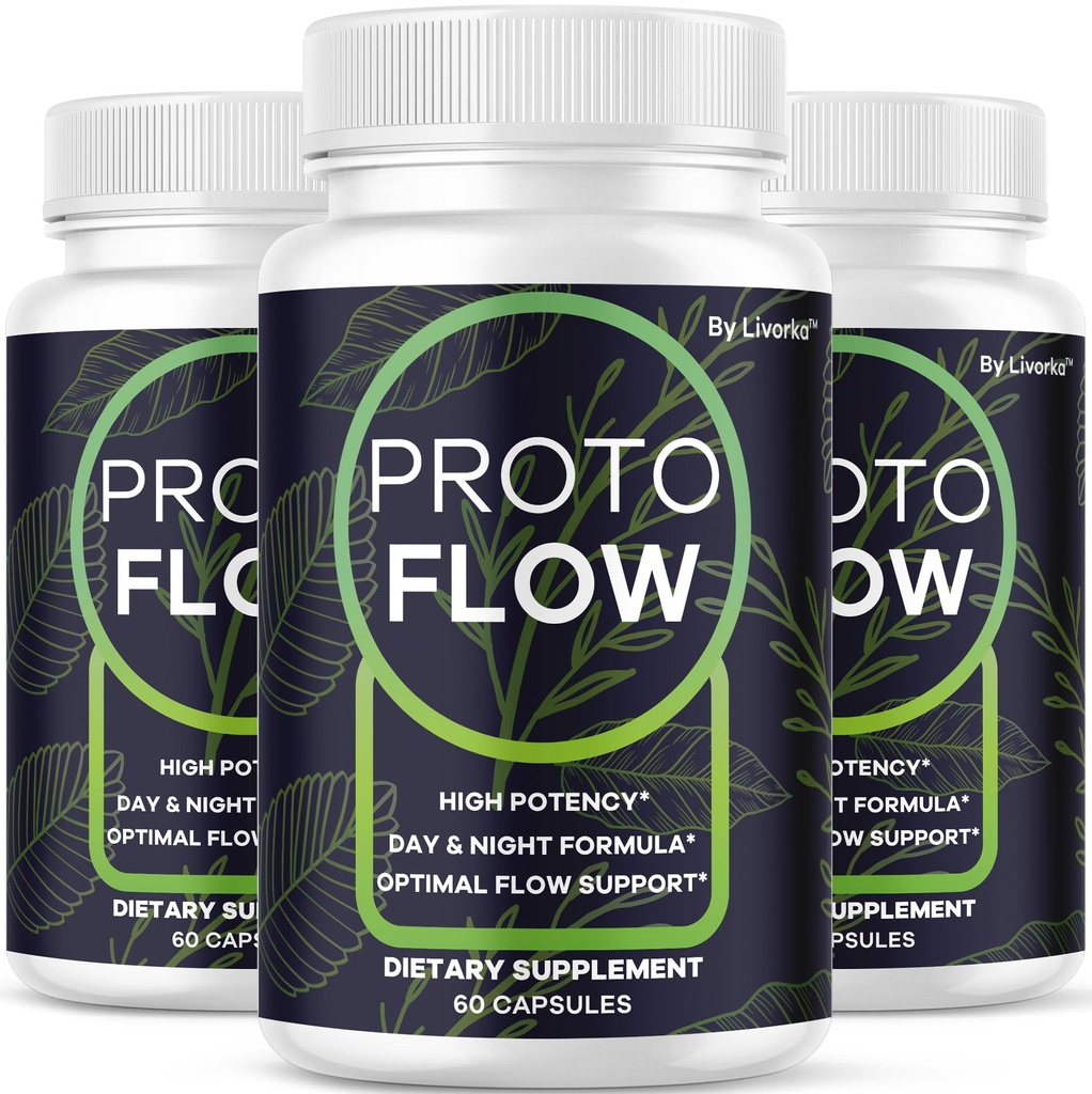 LIVORKA (3 Pack) Proto Flow - Proto Flow Support, ProtoFlow, ProtoFlow Reviews, ProtoFlow Formula, Proto Flow Male Capsules, Proto Flow Supplement voor mannen, Proto Flow Pillen, 180 Capsules voor 3 maanden