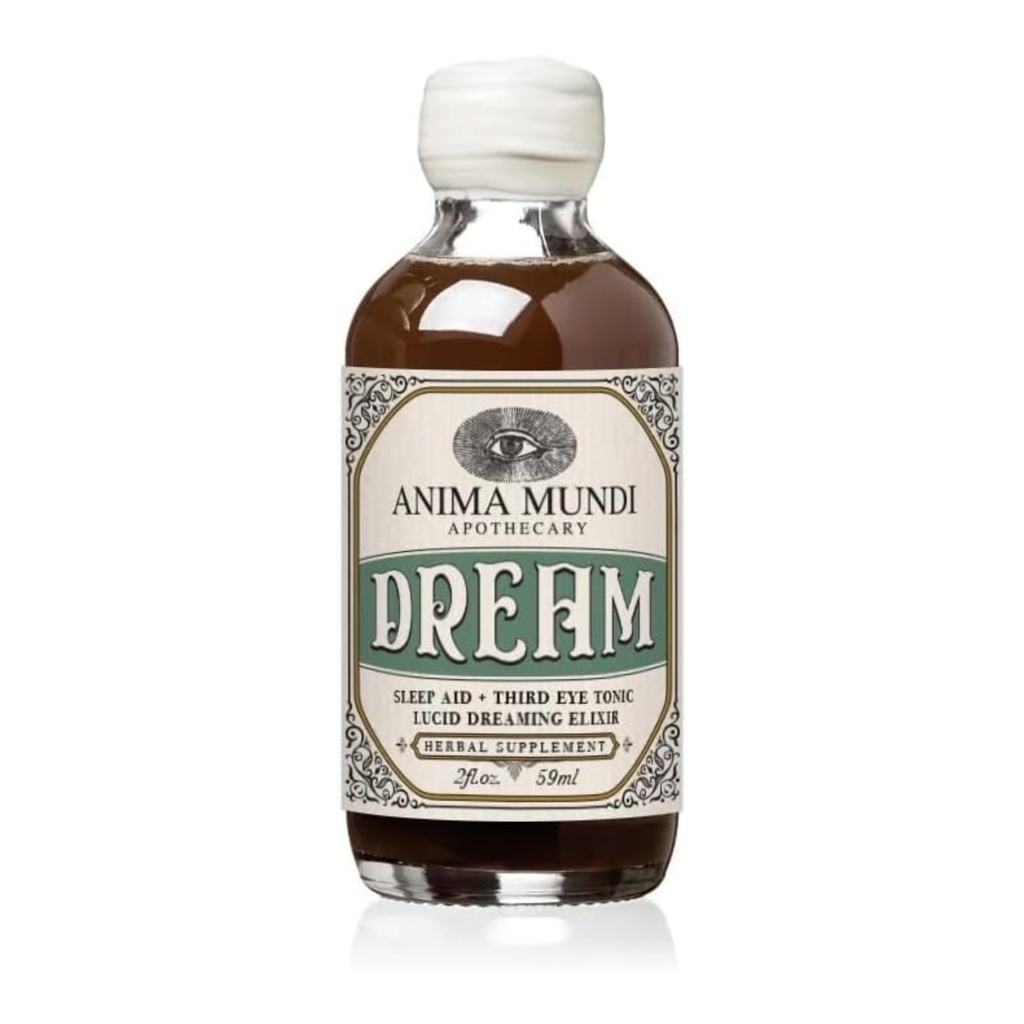Anima Mundi Apothecary Lucid Dream Elixir - Third Eye Tonic - Relaxing Adaptogenic Drink - Support Lucid Dreaming and Visionary Sleep with This Calming Tonic (2 oz)