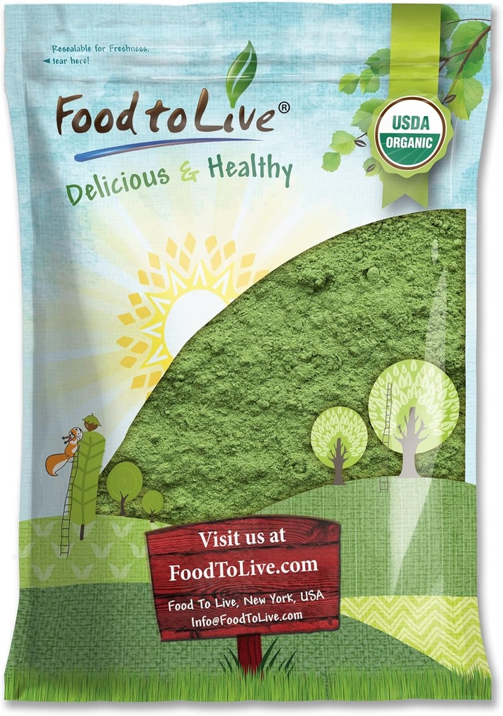 Biologische SuperGreens Powder Blend, 6 Pounds  Niet-GMO, Pure, Vegan, Bulk. Rijk aan antioxidanten, Chlorofyl. Geweldig voor sapjes, smoothies, bakken