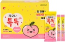 LEMONA TOKTOK, Kids Vitamine C 50mg, Peach Flavored, Makkelijk te nemen voor algemene gezondheid en dagelijkse energie - 100 Stick Packs(2g)