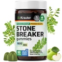 BIO KRAUTER Chanca Piedra Stone Breaker Gummies - 1600 mg Résistance - 60 Végétaux Chews - Supplément naturel de nettoyage du rein et de la vésicule