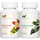 Supplément quotidien de fruits et légumes pour les adultes - Supplément super fruits et légumes avec 37 différents super aliments pour le bien-être général et le soutien immunitaire - non-OGM et végétalien (30 portions)