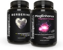 Intelligent Labs 2-in-1 Bundle of MagEnhance Magnesium Supplement (Magnesium L-Threonate Complex with Mg Glycinate and Mg Taurate) en Max Strength Berberine 500MG Capsules