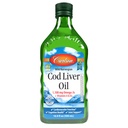 Carlson - Koolleverolie, 1100 mg Omega-3s, Wild-Caught Norwegian Arctic Cod-Liver Oil, duurzaam geproduceerd Nordic Fish Oil Liquid, Unflavored, 500 ml (16,9 Fl Oz)