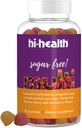 Multivitamine sans sucre, une fois par jour, vitamine kétogène, vitamine C, vitamine D, base végétale, sans gluten, cerise naturelle délicieuse et saveurs de fraise (60 gommies)