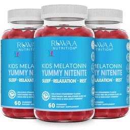 Melatonine 1mg Gummies for Kids, Safe, Drug-Free & Effective Natural sleep Aid Supplement for Children. Kinderen 1mg Melatonine Gummy, Glutenvrij Vegetarisch Rustige Slaapproducten voor leeftijden 4+. 180ct (3)