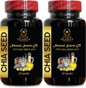 CHIA Zaad Supplement - Chia Zaad Extract pillen, spijsverteringssupplementen voor bodybuilding, Omega-3, hoge vezel en eiwit bron, essentiële vetzuren - 2 flessen 120 capsules