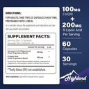 CoQ10 100mg + R-Lipoïnezuur 200mg per portie, 1 maand supply, Tot 5X verbeterde absorptie, R-Lipoïnezuur/CoQ10 supplement voor hartgezondheid en cognitieve gezondheid-60 capsules