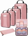 BAGSMART Cubes d'emballage de compression, 6 PCS Cubes d'emballage pour valises, Sacs de voyage Organisateur pour bagages, Cube d'emballage léger pour les essentiels de voyage