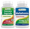 Best Naturals Cascara Sagrada 450 mg & Melatonine 12 mg