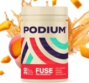 Podium Voeding, Fuse Pre Workout Poeder, Perzik Mango, 30 porties, Beta Alanine en Cafeïne voor energie, Glutenvrij, Sojavrij, Zuivelvrij