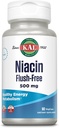 KAL Niacin 500mg Flush Free - Vitamine B3 Supplement - Metabolisme en energie-ondersteuning - huid, nerve, spijsverterings- en circulatieondersteuning - Vegan vitamine, 60 dagen garantie, 60 porties, 60 VegCaps