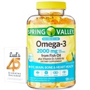 Spring Valley Omega-3 van Fish Oil 2000 mg voor Eye Brain Bone & Heart Health Dietary Supplement Softgels, 120 Graaf, bundel met Luall's 45 Diabetes Decoded