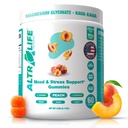 Kava Kava Gummies - Stress Relief Supplement met Magnesium Glycinate, Rhodiola Rosea, Holy Basil - 30 Serves for Calm Mood, Focus & Slaapondersteuning - Cortisol Supplementen voor vrouwen en mannen