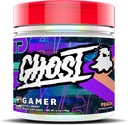 GHOST Gamer: energie- en focusondersteuningsformule - 40 porties, perzik - Nootropics en natuurlijke cafeïne voor aandacht, nauwkeurigheid en reactietijd - veganistisch, glutenvrij