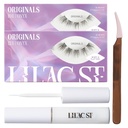 Lilac St - Originelen Starter Kit - Inclusief Natural Faux Eyelash Clusters (10mm & 12mm), Clear Lash Glue, & Lash Applicator - Lichtgewicht en levensecht - Last 10 Days - Cruelty Free, Vegan - 20 Lassen