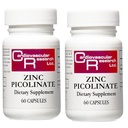 Cardiovasculaire onderzoek Zink 25 mg Zink Picolinaat 120 capsules - voor ondersteuning van het immuunsysteem - Twee flessenbundel