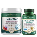 Produits de pureté JointGel (Berry Flavor) + HA Joint Formula Bundle Bioactive Collagen Peptides + MSM - supporte la fonction de joint + flexibilité tout en fortifiant le cartilage de joint - acide hyaluronique +Plus